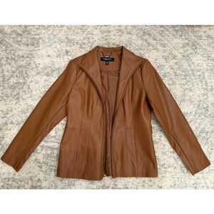 Kenneth Cole Brown Leather Jacket